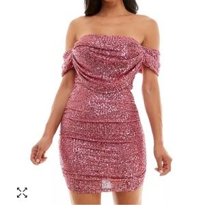 Pink sequin dress